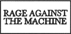 bílá nášivka Rage Against The Machine