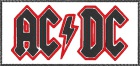 bílá nášivka AC/DC - black and red