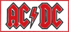 bílá AC/DC - red and black