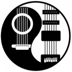 placka, odznak Jing Jang - kytara