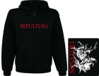 mikina s kapucí a zipem Sepultura - logo