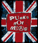 nášivka na záda, zádovka Punk s Not Dead - Velká Británie
