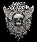 nášivka na záda, zádovka Amon Amarth - skull and axes