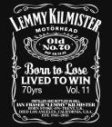 nášivka na záda, zádovka Motörhead - Lemmy Kilmister whiskey