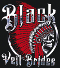 nášivka na záda, zádovka Black Veil Brides - Indian Skull