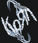 nášivka na záda, zádovka Korn - skeleton hands
