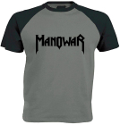 šedočerné triko Manowar