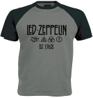 šedočerné triko Led Zeppelin - Est. 1968