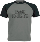 šedočerné triko Iron Maiden