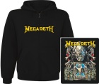mikina s kapucí a zipem Megadeth - Cemetery, Hourglass, Logo