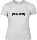 šedivé dámské triko Megadeth