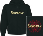 mikina s kapucí a zipem Soulfly - logo
