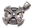 ocelový přívěsek na Keltský Kříž - Viking Norse Celtic Cross