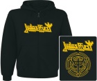 mikina s kapucí a zipem Judas Priest - yellow logo