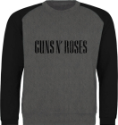 černošedivá mikina bez kapuce Guns n Roses
