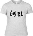šedivé dámské triko Gojira