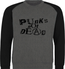 černošedivá mikina bez kapuce Punk s Not Dead