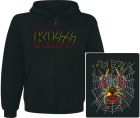 mikina s kapucí a zipem Kiss - Spider Logo