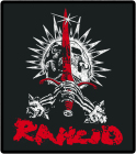 nášivka na záda, zádovka Rancid - skull and sword