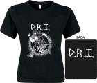 dámské triko D.R.I. - Skater Skull Guitar