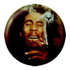 placka, odznak Bob Marley - Smoking