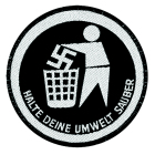 nášivka gegen nazi - halte deine umwelt sauber