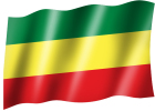 venkovní vlajka Etiopie, rasta