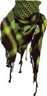 šátek palestina, arafat - černý se zeleným vzorem