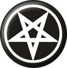 placka, odznak Pentagram - black