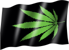 venkovní černá vlajka marihuana