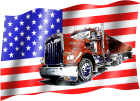 venkovní Americká vlajka s truckem II