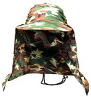 klobouk ARMY - woodland, krční ochrana