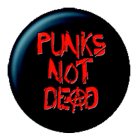 placka, odznak Punks Not Dead