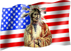 venkovní Americká vlajka s indiánem