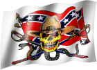 venkovní Jižanská vlajka, rebel - white