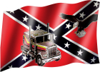 venkovní Jižanská vlajka, truck, orel