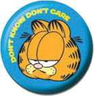 placka, odznak Garfield - Dont Know Dont Care