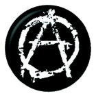placka, odznak Anarchy - bílé áčko