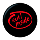 placka, odznak Evil Inside