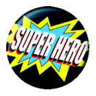placka, odznak Super Hero