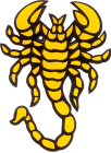 samolepka škorpion - žlutý odstín
