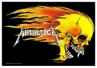 plakát, vlajka Metallica - Flaming Skull