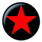 placka, button Hvězda - červená