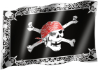 venkovní pirátská vlajka s lemováním