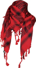 šátek palestina, arafat - červený s černým vzorem