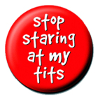 placka, odznak Stop staring