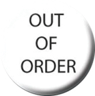 placka, odznak Out Of Order