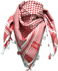 šátek palestina, arafat - bílý s červeným vzorem