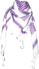 šátek palestina, arafat - bílý s fialovým vzorem II